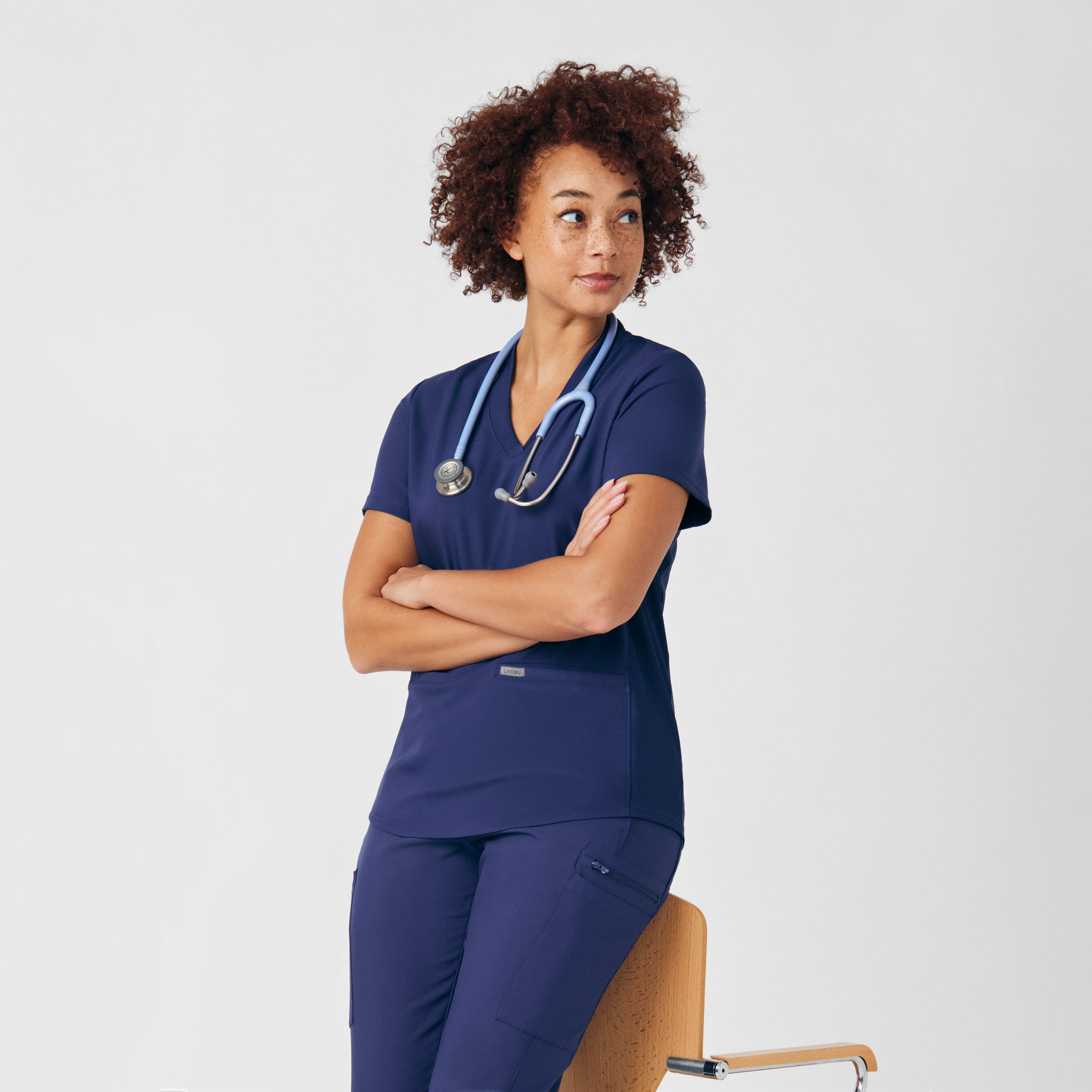 Forward 3-Pocket V-Neck Scrub Top