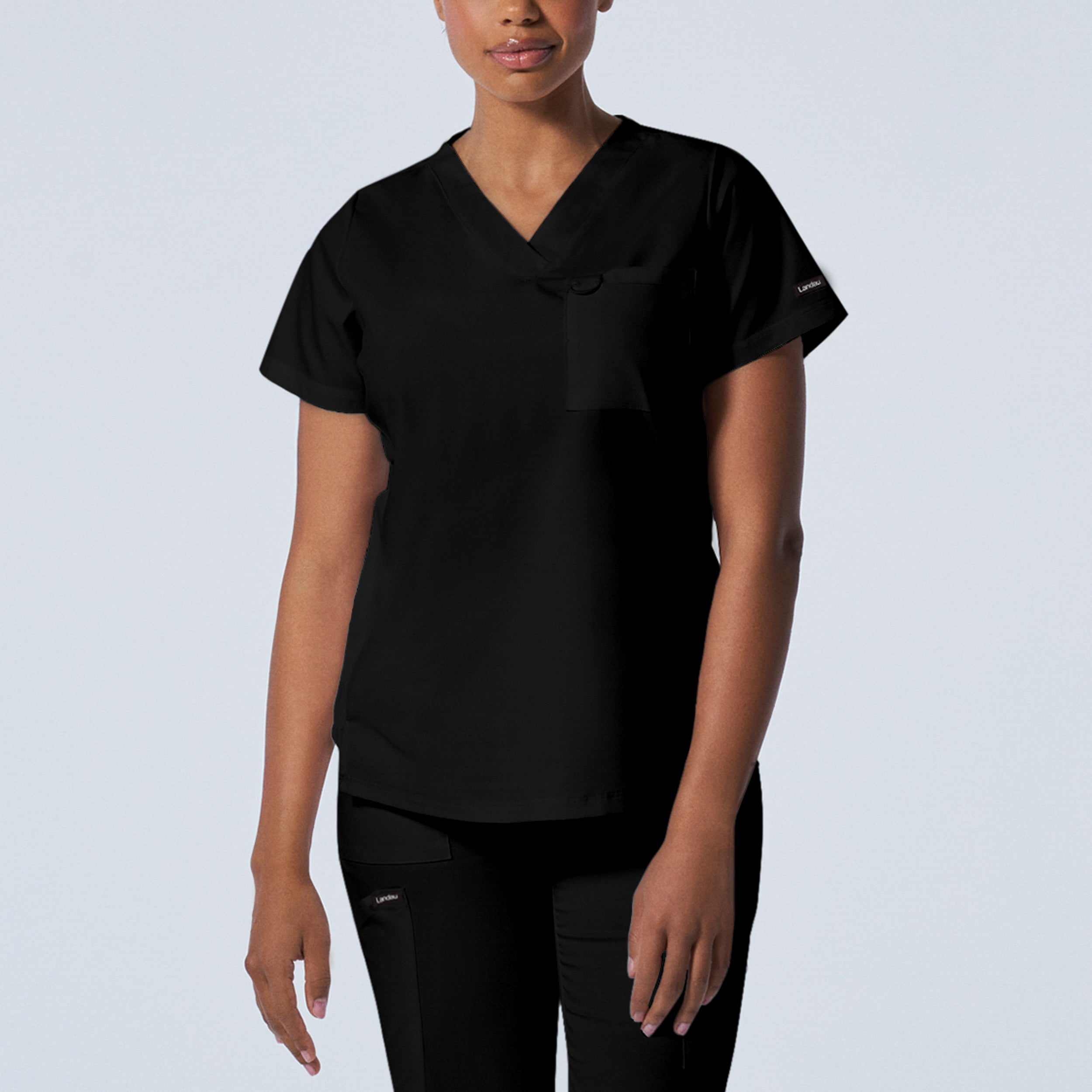 Landau ProFlex Women's 2-Pocket V-Neck Scrub Top - Premier Med Scrubs