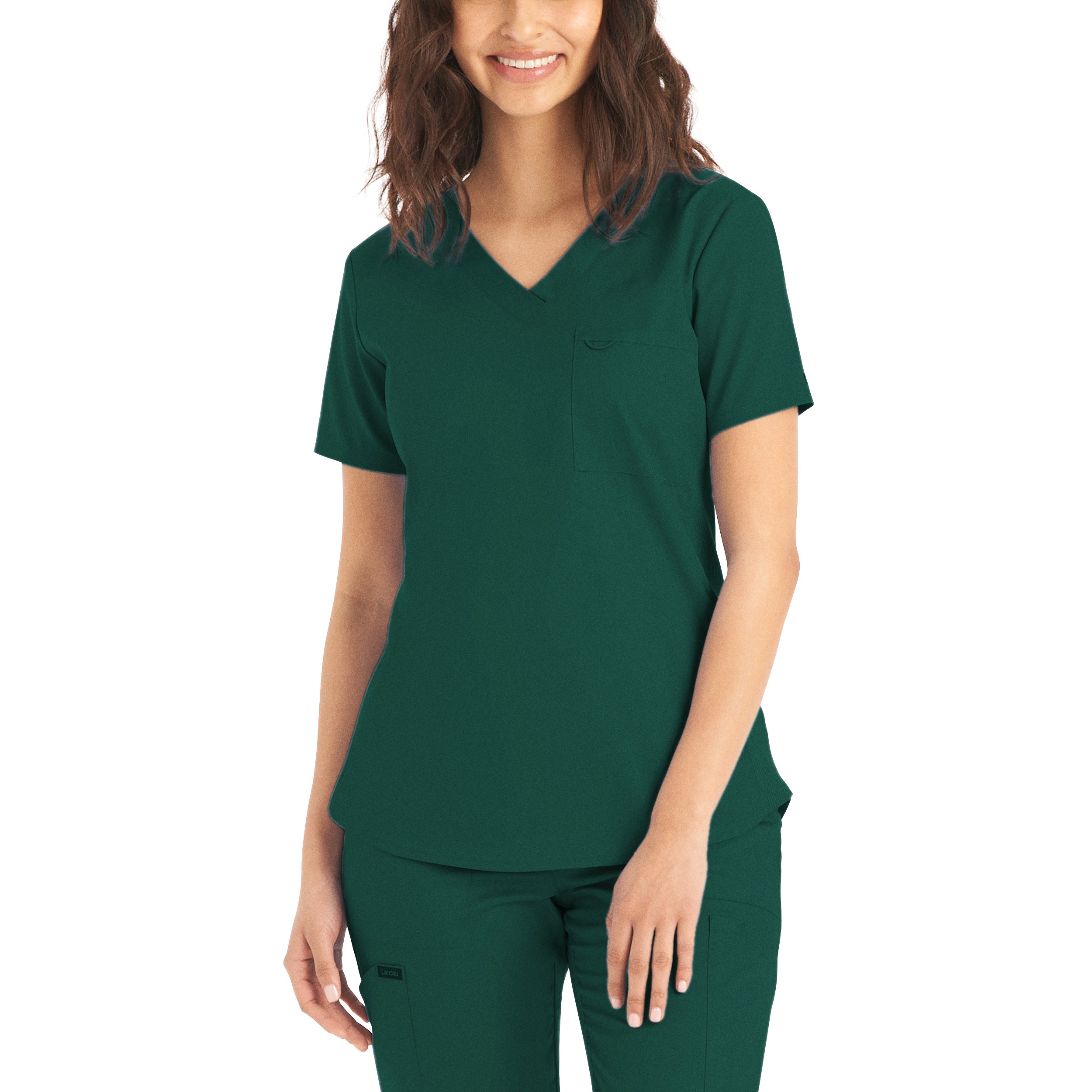 Landau ProFlex Women's 2-Pocket V-Neck Scrub Top - Premier Med Scrubs