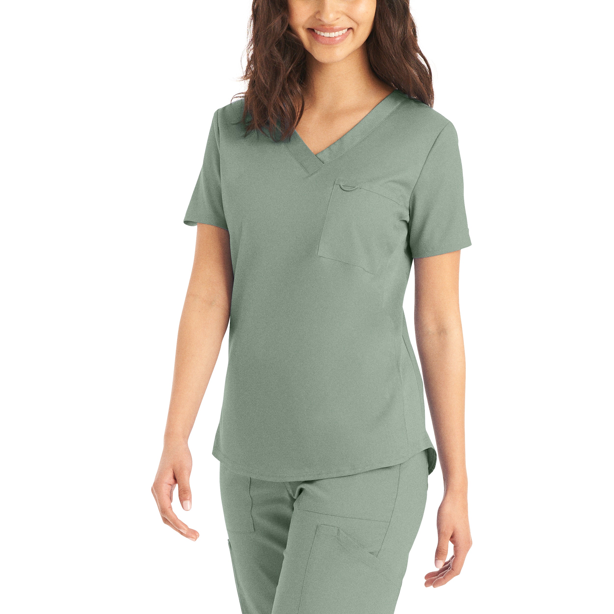 Landau ProFlex Women's 2-Pocket V-Neck Scrub Top - Premier Med Scrubs