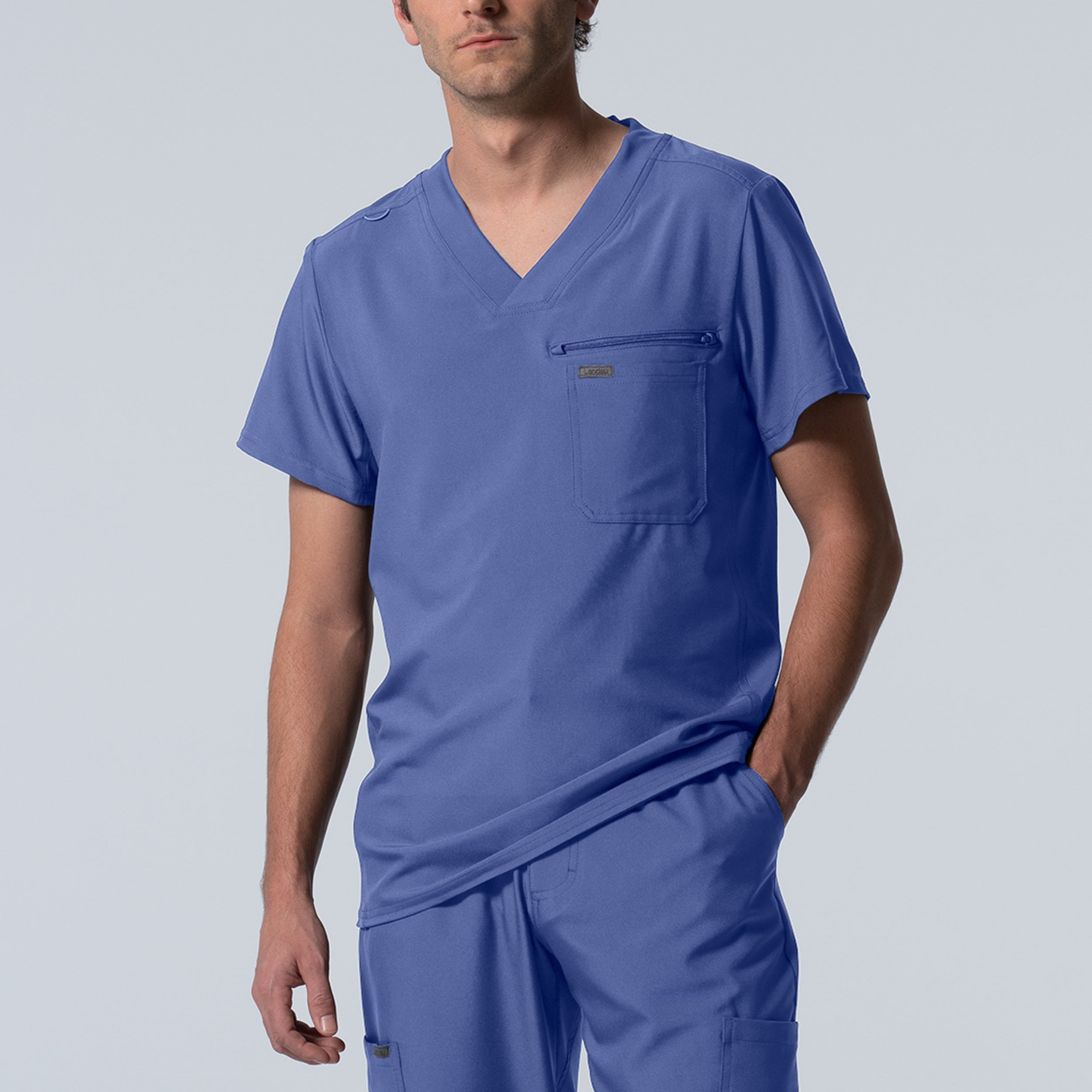 Landau Forward Men's 2-Pocket V-Neck Scrub Top - Premier Med Scrubs