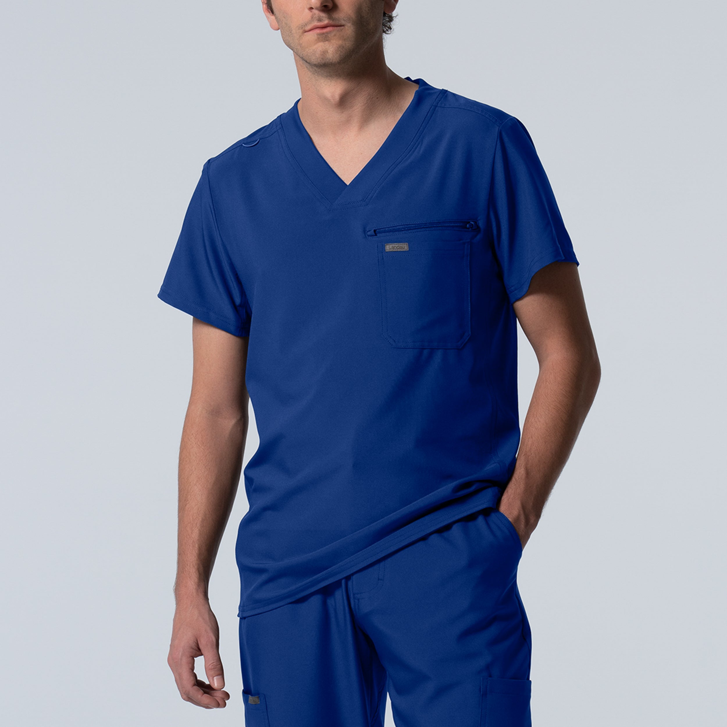 Landau Forward Men's 2-Pocket V-Neck Scrub Top - Premier Med Scrubs