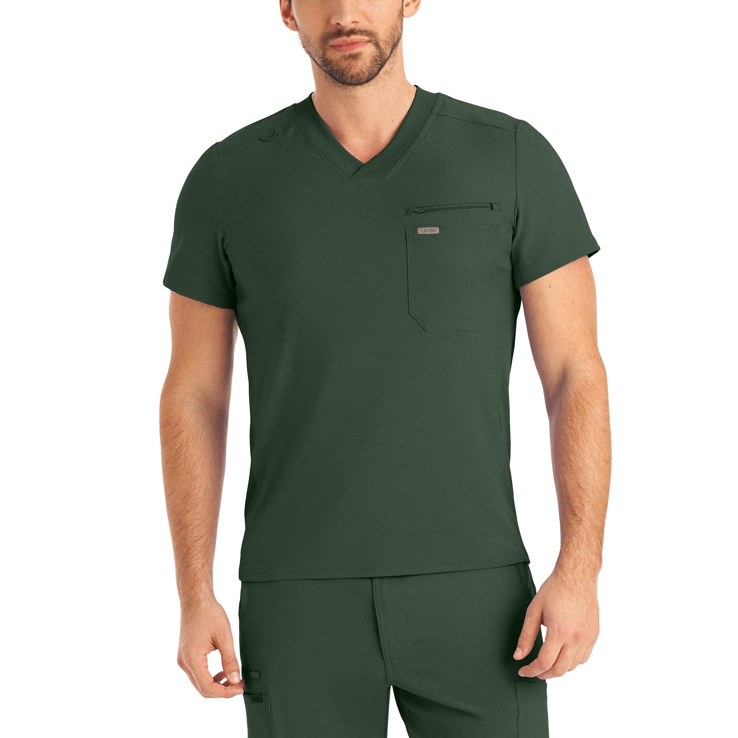 Landau Forward Men's 2-Pocket V-Neck Scrub Top - Premier Med Scrubs