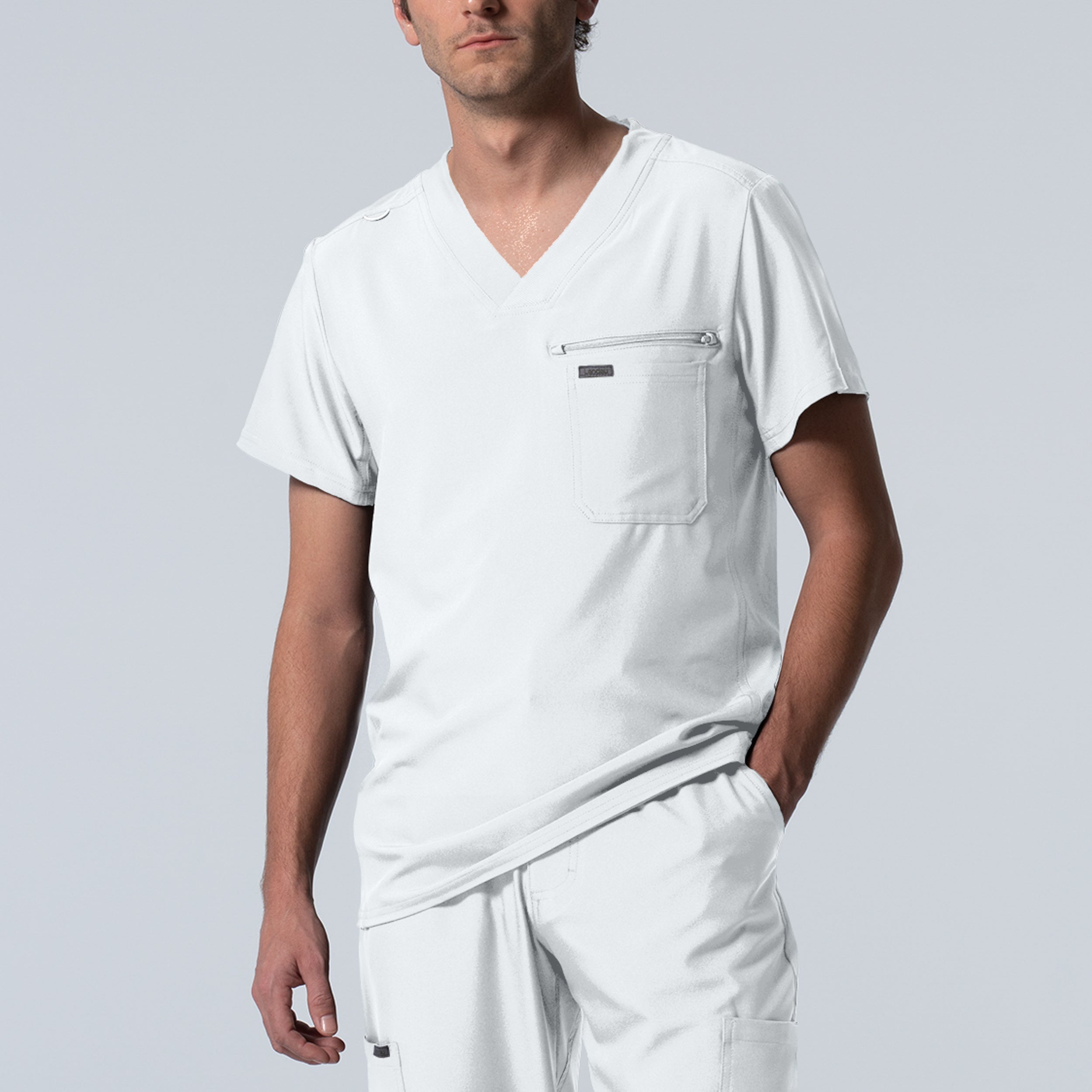 Landau Forward Men's 2-Pocket V-Neck Scrub Top - Premier Med Scrubs