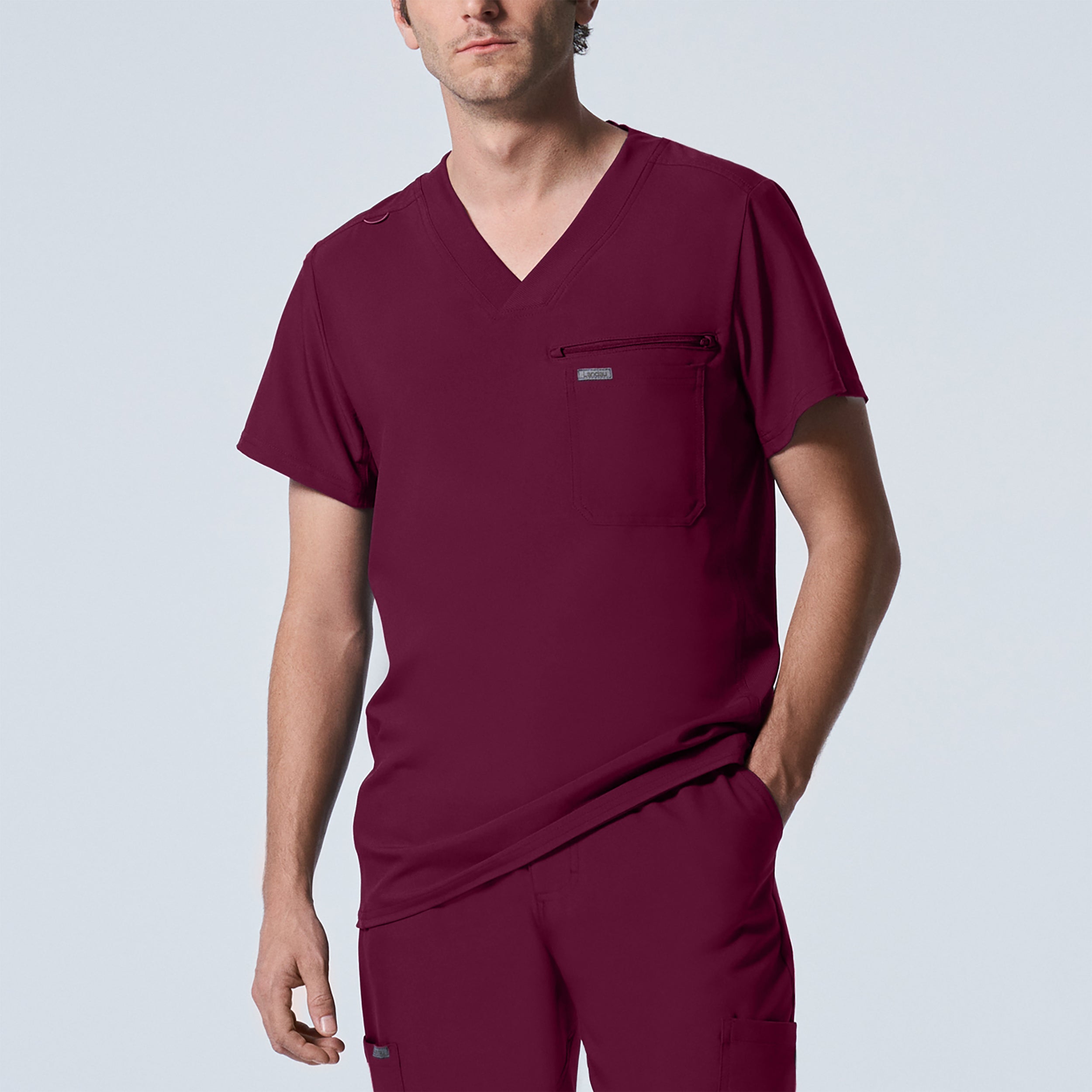 Landau Forward Men's 2-Pocket V-Neck Scrub Top - Premier Med Scrubs