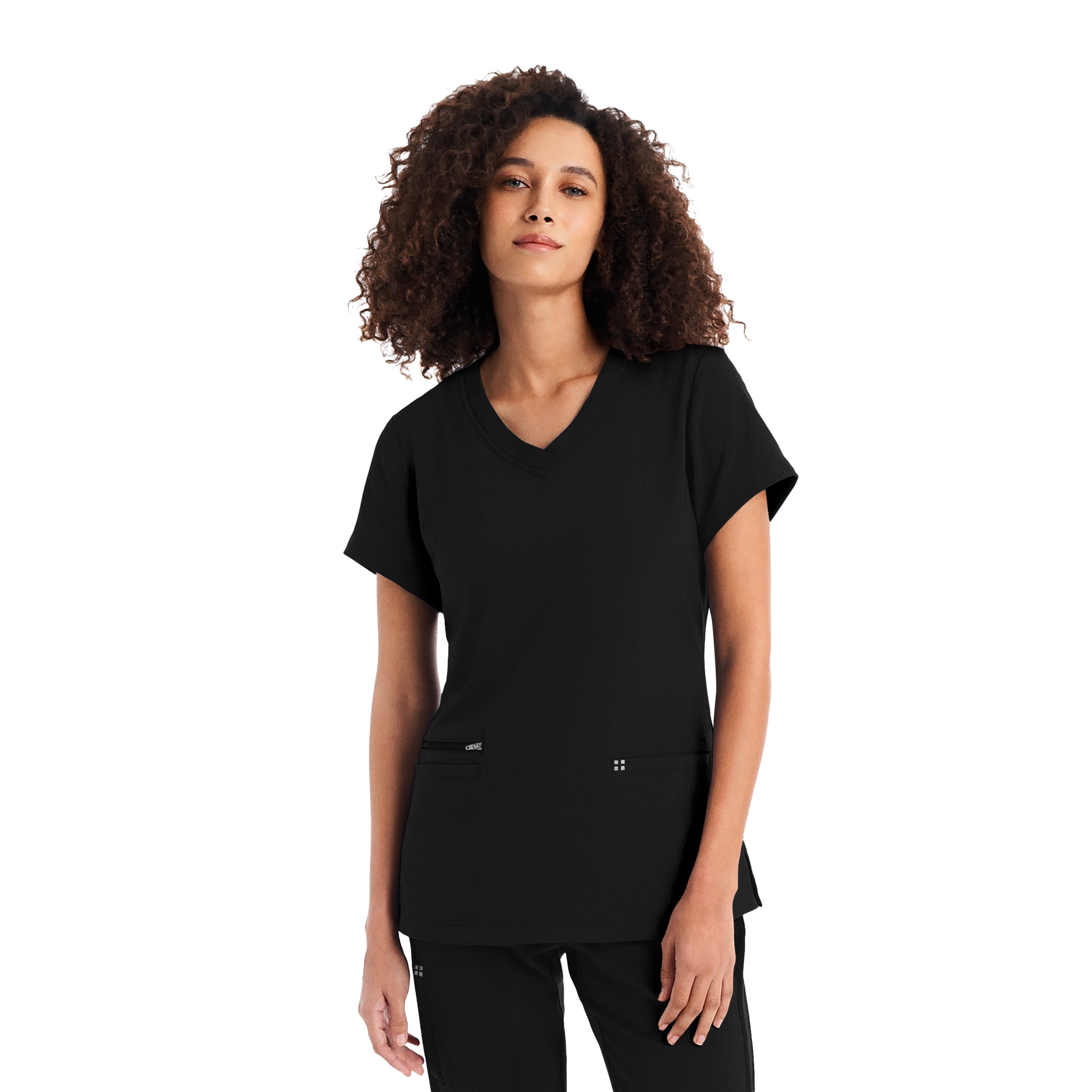 CRFT Women's 3-Pocket V-Neck Scrub Top