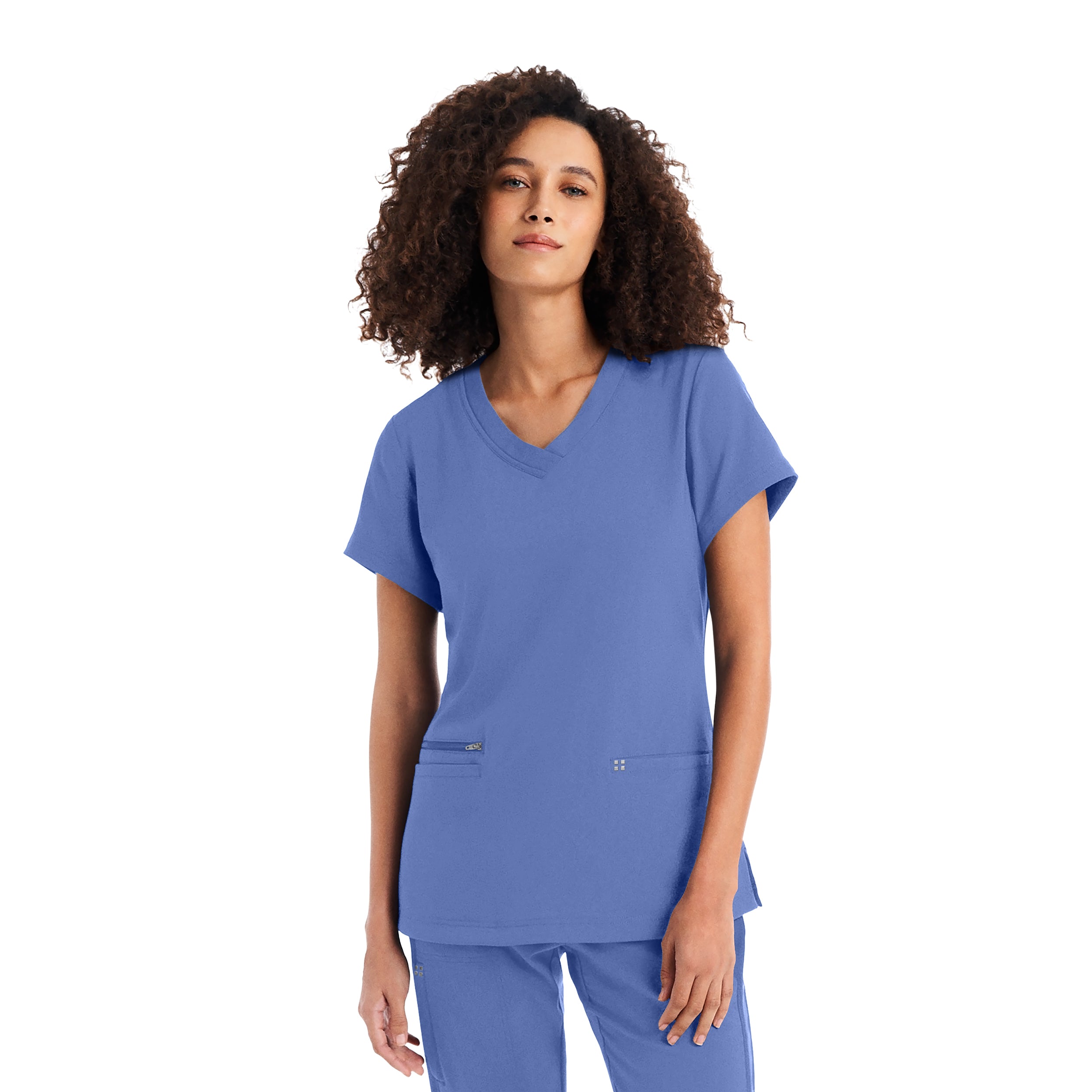 CRFT Women's 3-Pocket V-Neck Scrub Top