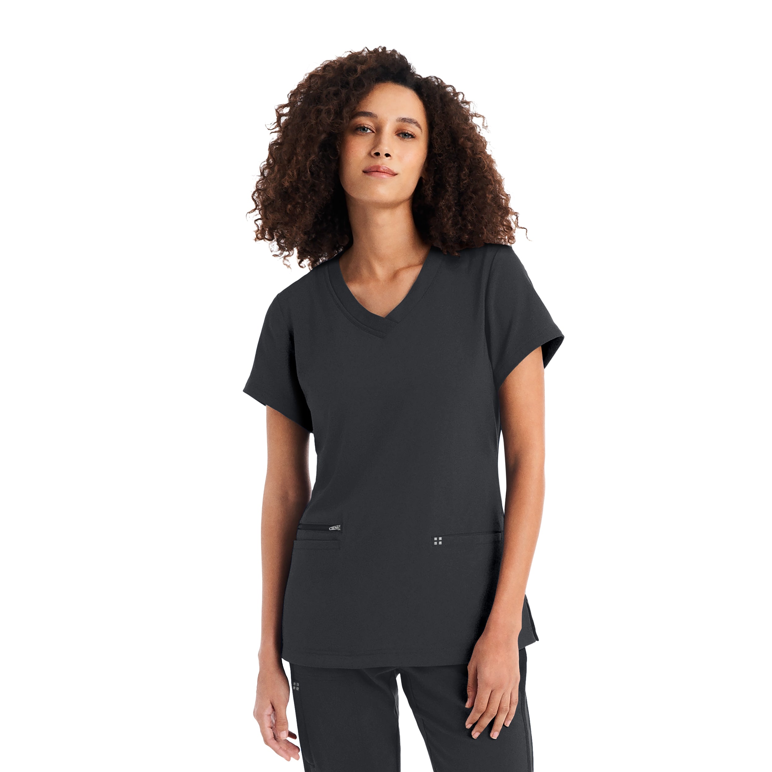 CRFT Women's 3-Pocket V-Neck Scrub Top