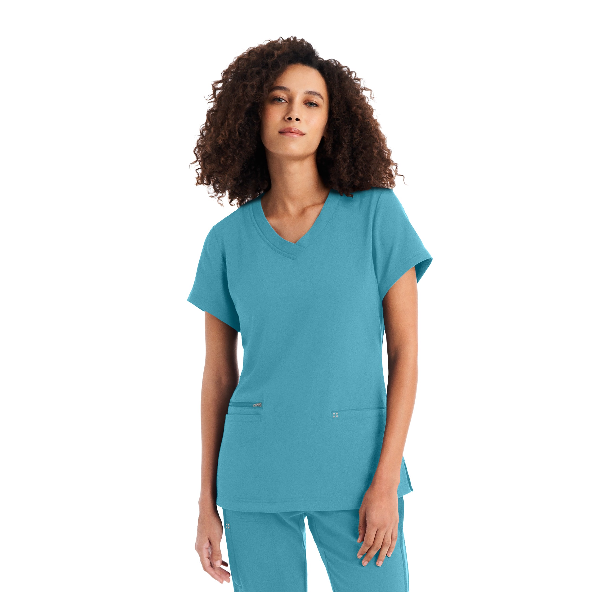 CRFT Women's 3-Pocket V-Neck Scrub Top