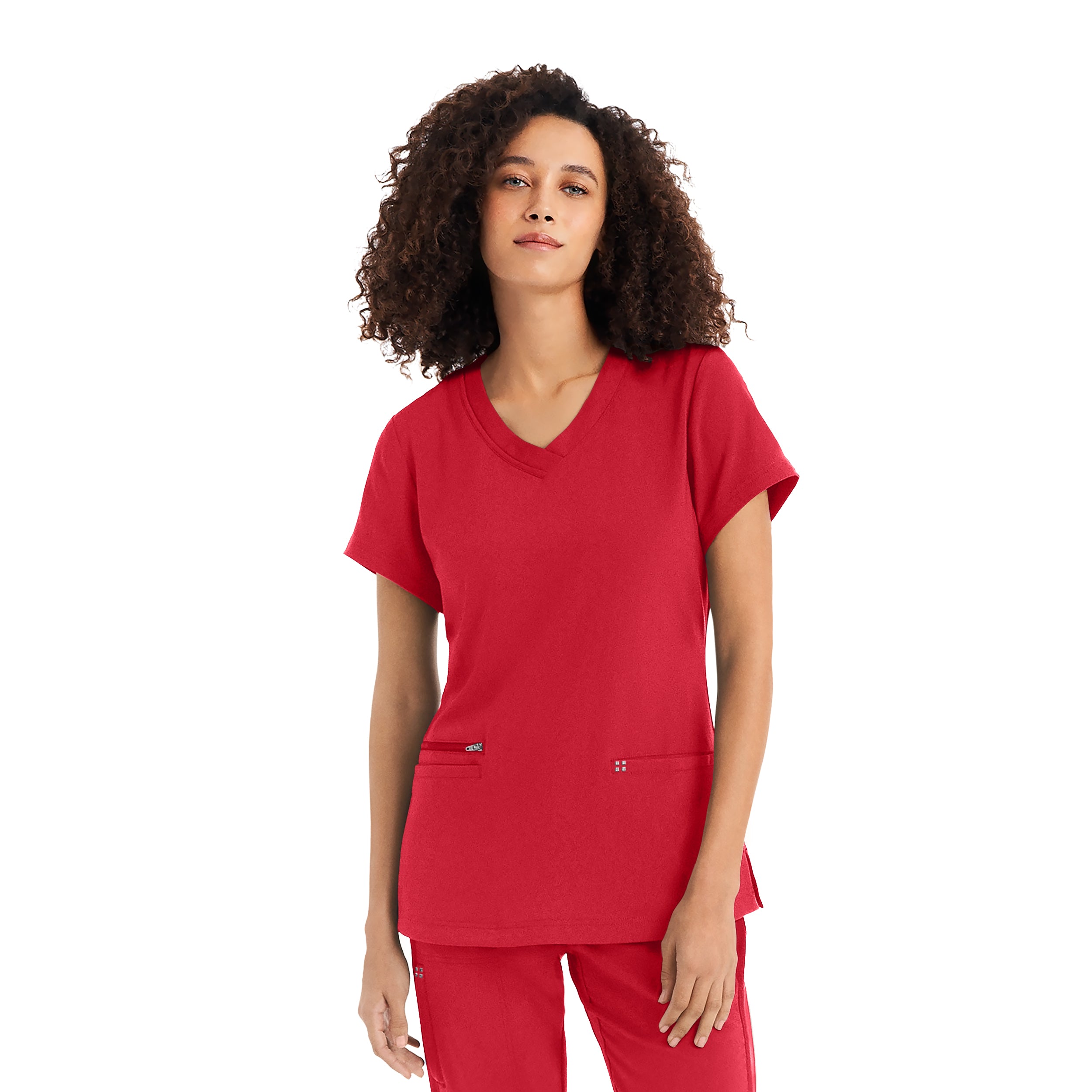 CRFT Women's 3-Pocket V-Neck Scrub Top