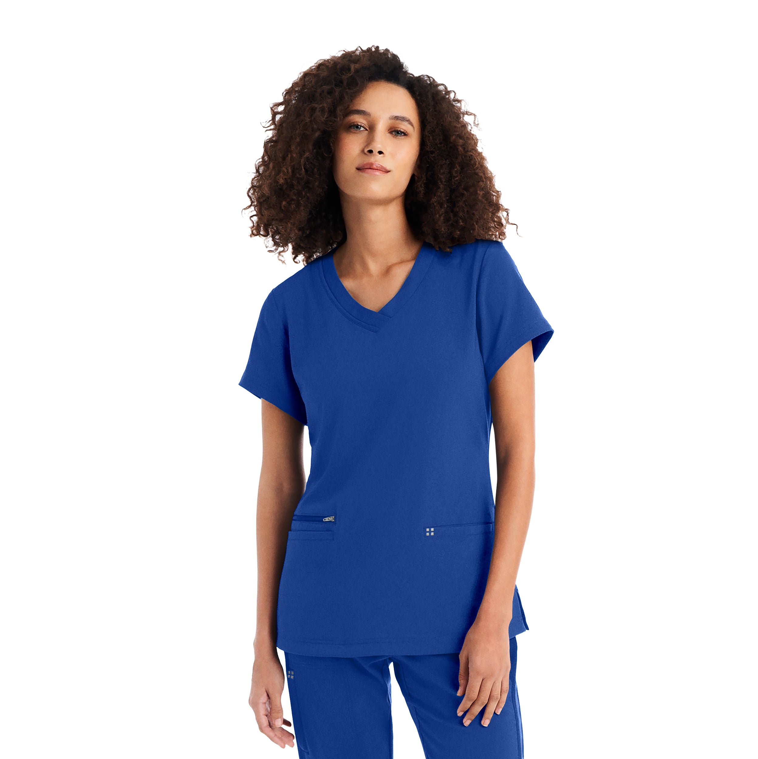 CRFT Women's 3-Pocket V-Neck Scrub Top